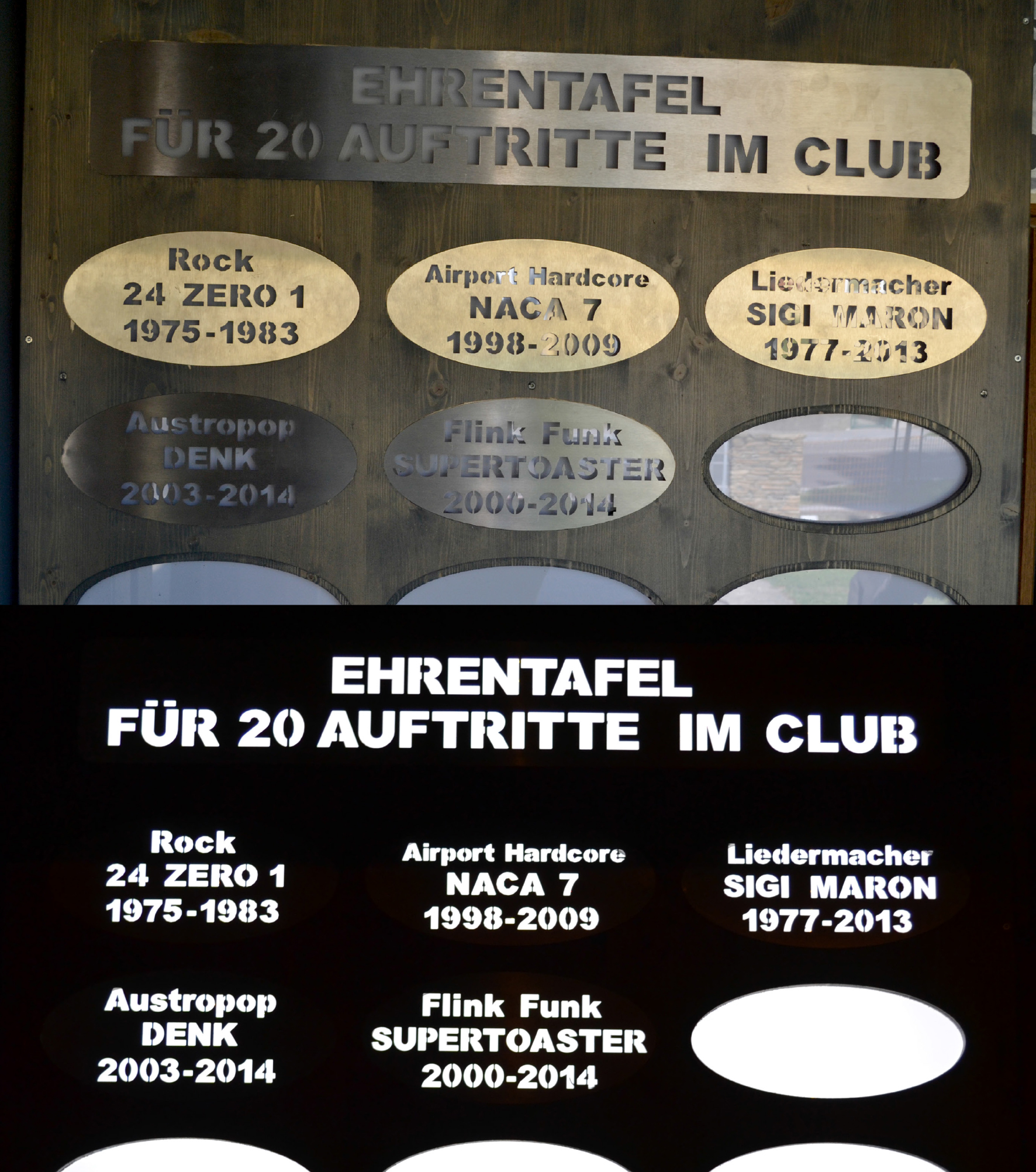 Ehrentafel Club 2016 
