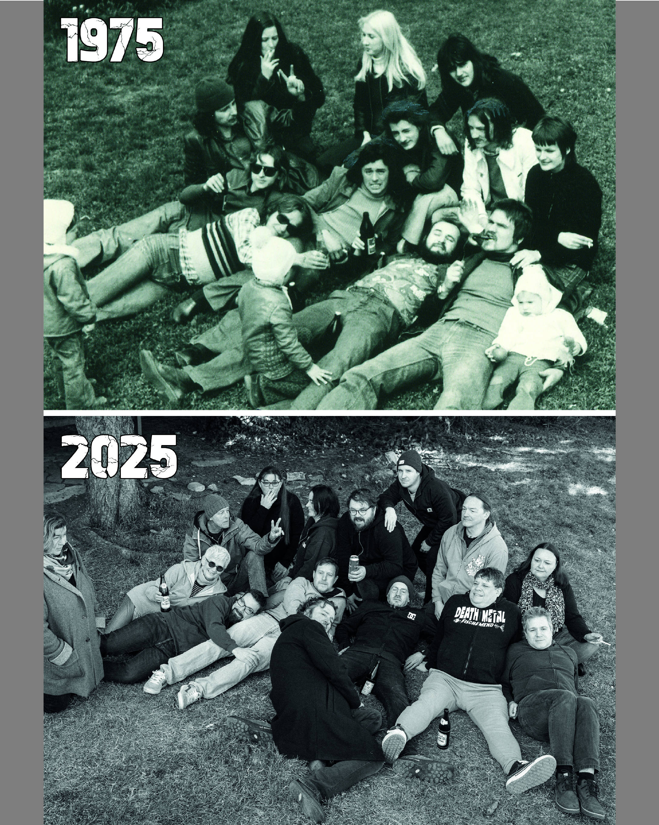 Nachstellung eines der ersten Clubfotos