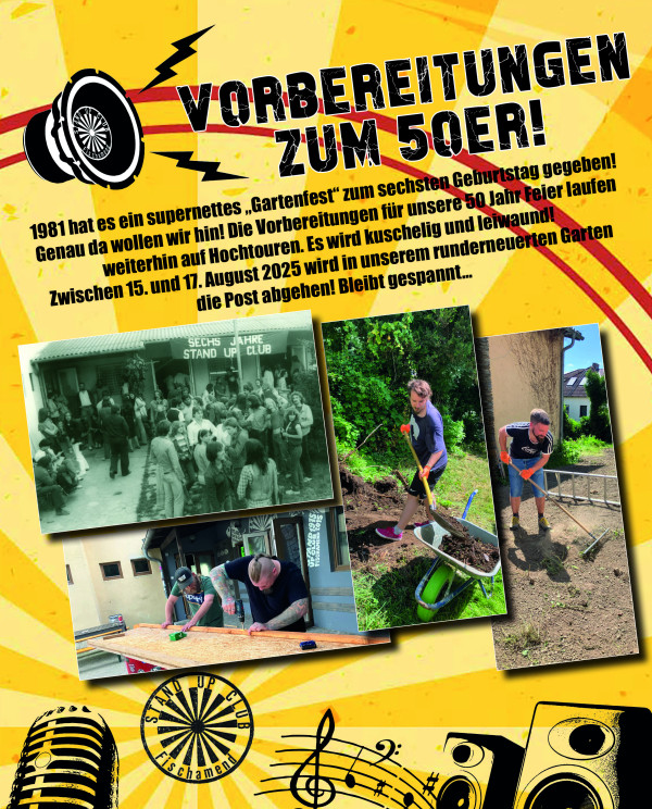 Vorbereitungen zum 50er!